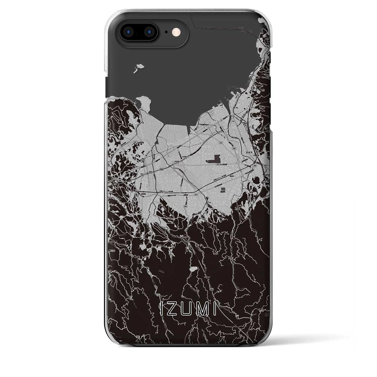 【出水(鹿児島県)】地図柄iPhoneケース(クリアタイプ)