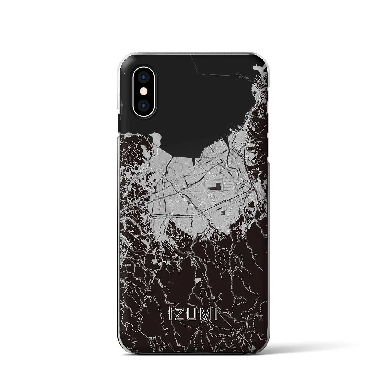 【出水(鹿児島県)】地図柄iPhoneケース(クリアタイプ)