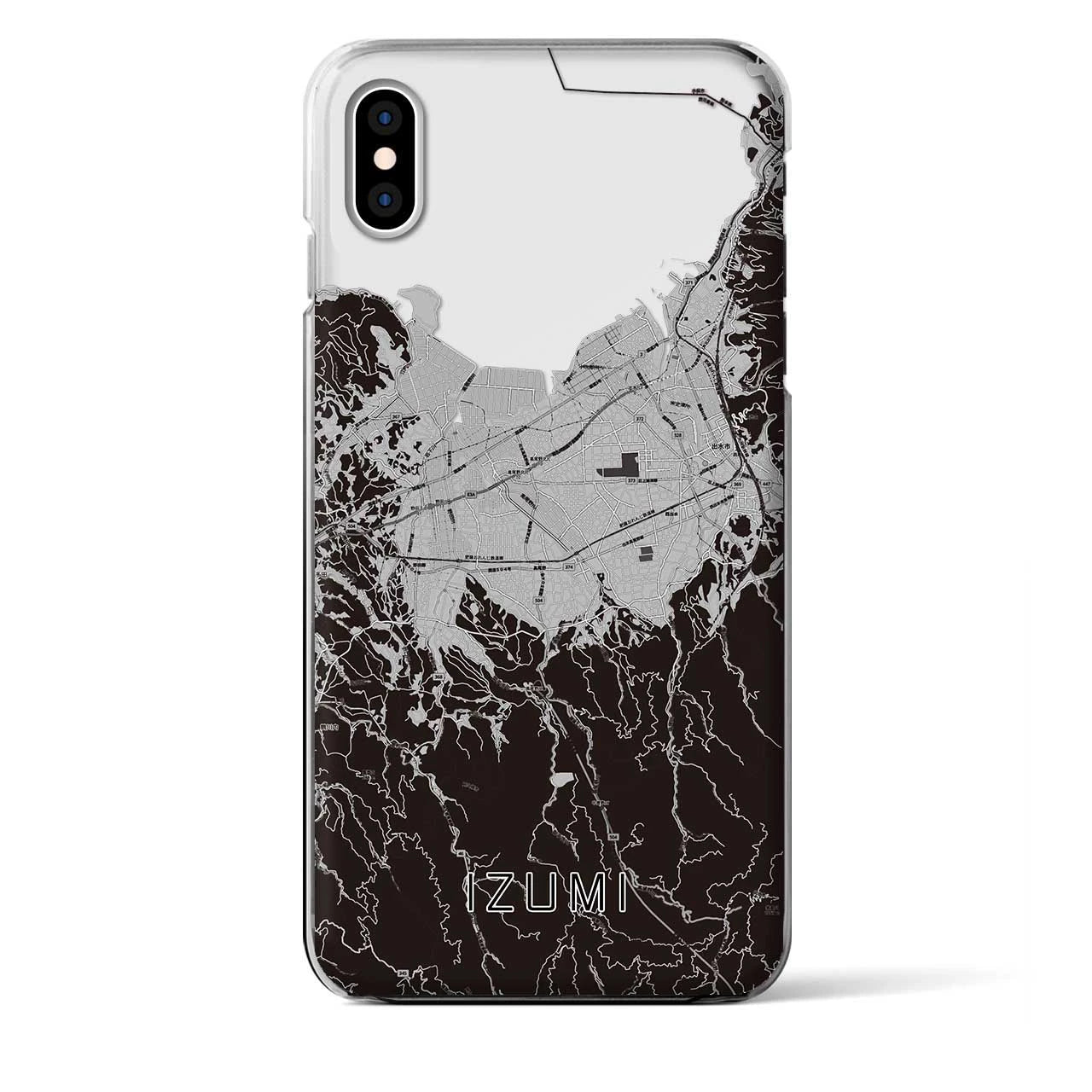 【出水(鹿児島県)】地図柄iPhoneケース(クリアタイプ)