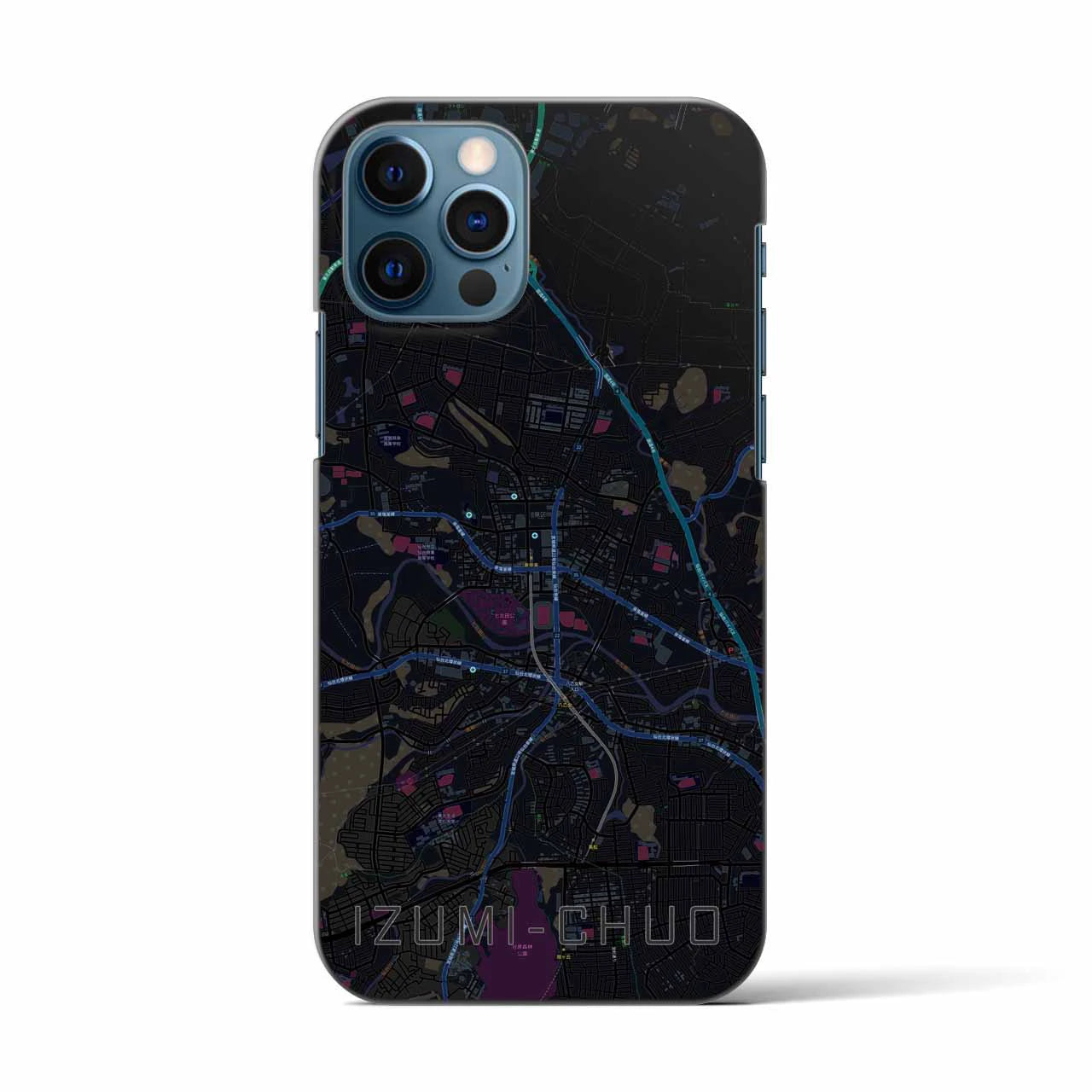 【泉中央(宮城県)】地図柄iPhoneケース(バックカバータイプ)