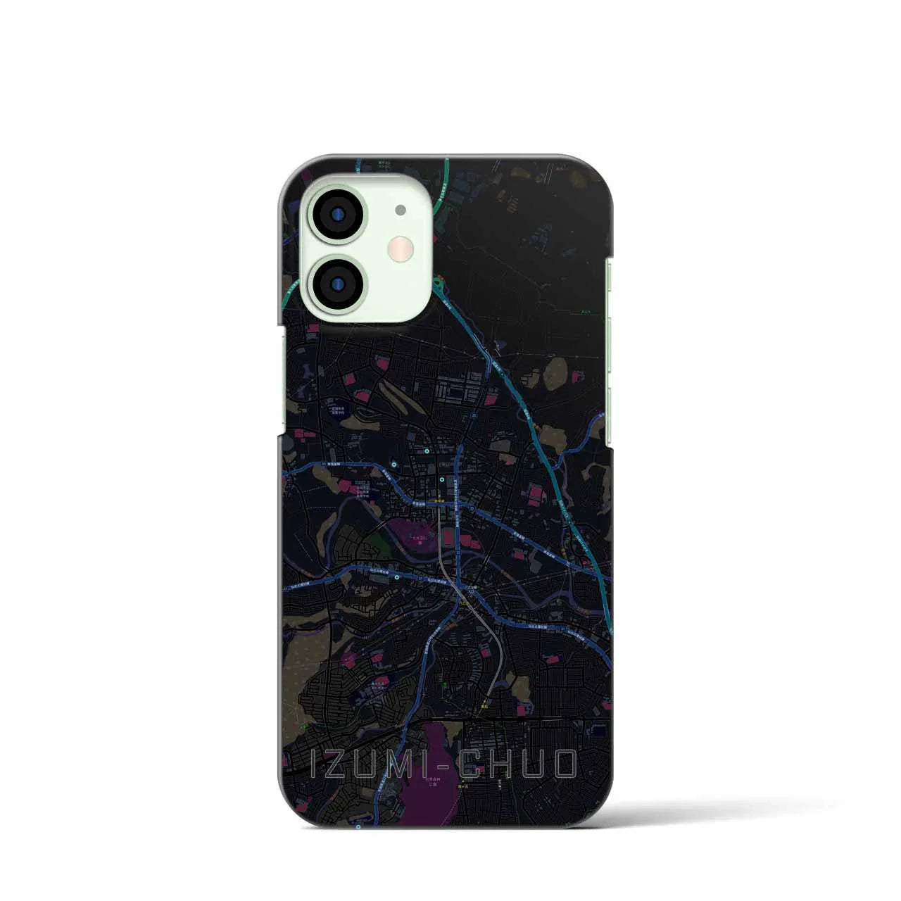 【泉中央(宮城県)】地図柄iPhoneケース(バックカバータイプ)