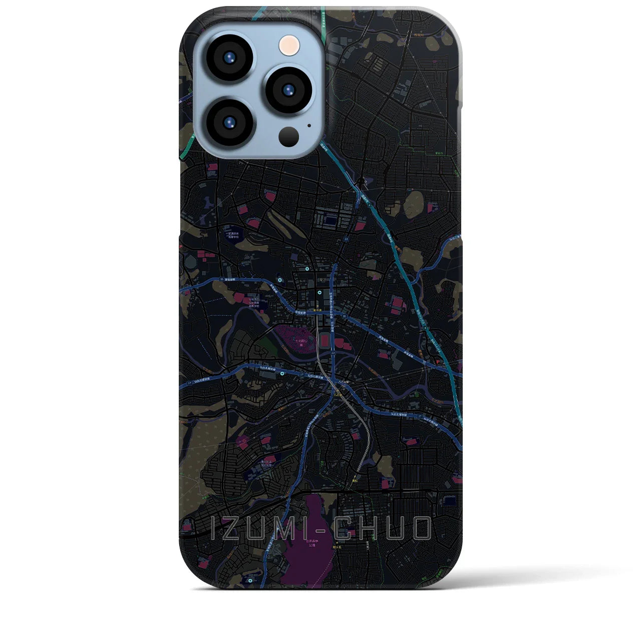 【泉中央(宮城県)】地図柄iPhoneケース(バックカバータイプ)