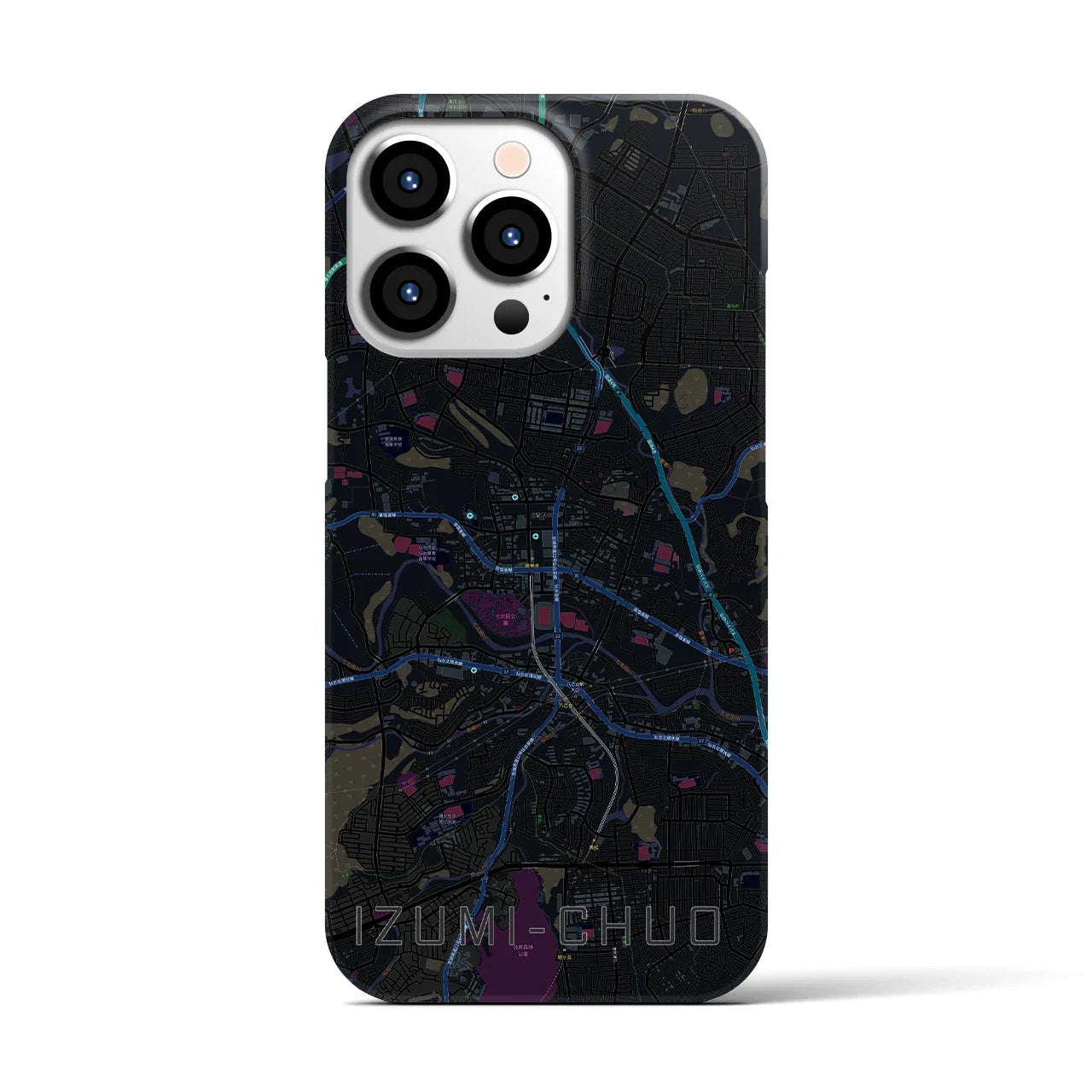 【泉中央(宮城県)】地図柄iPhoneケース(バックカバータイプ)