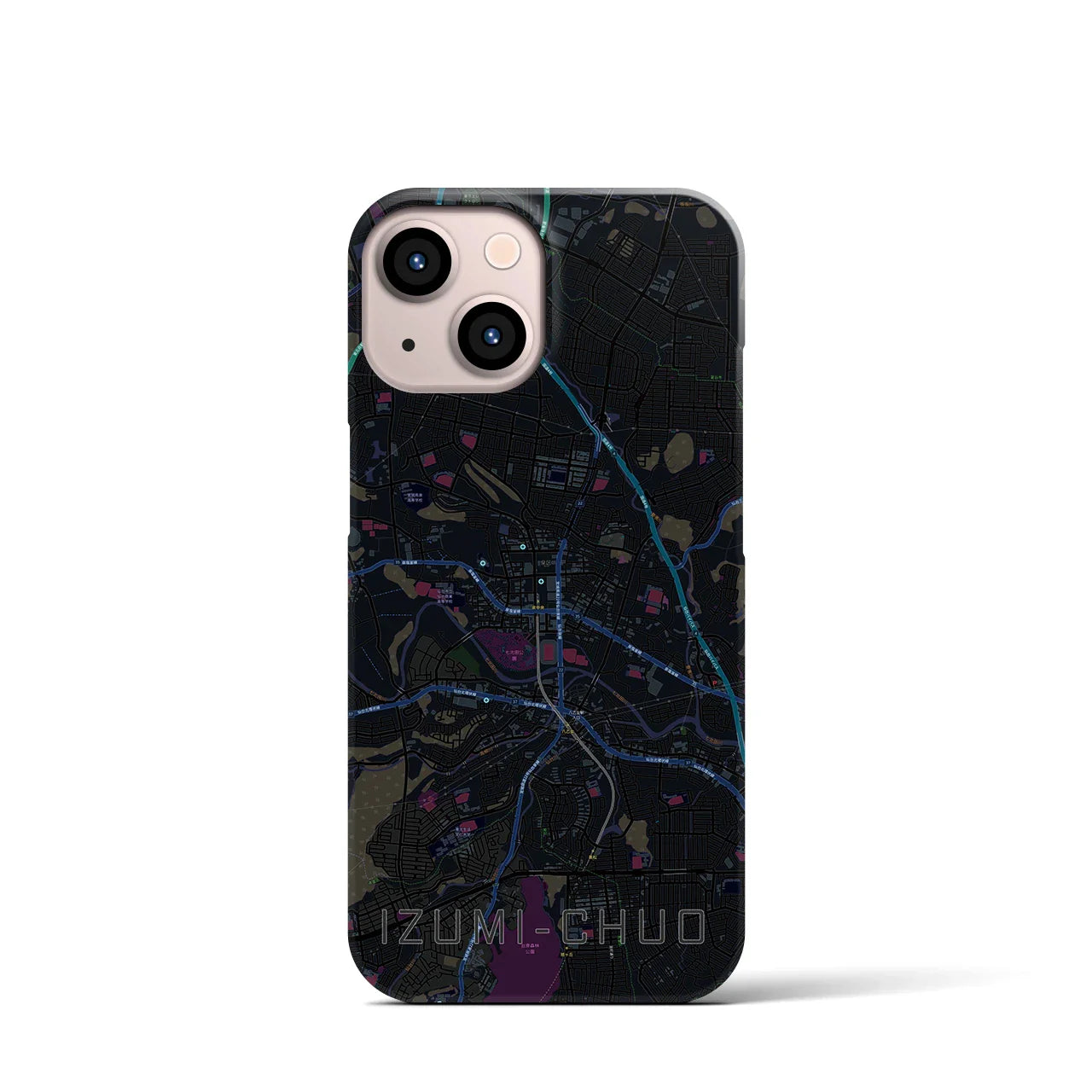 【泉中央(宮城県)】地図柄iPhoneケース(バックカバータイプ)