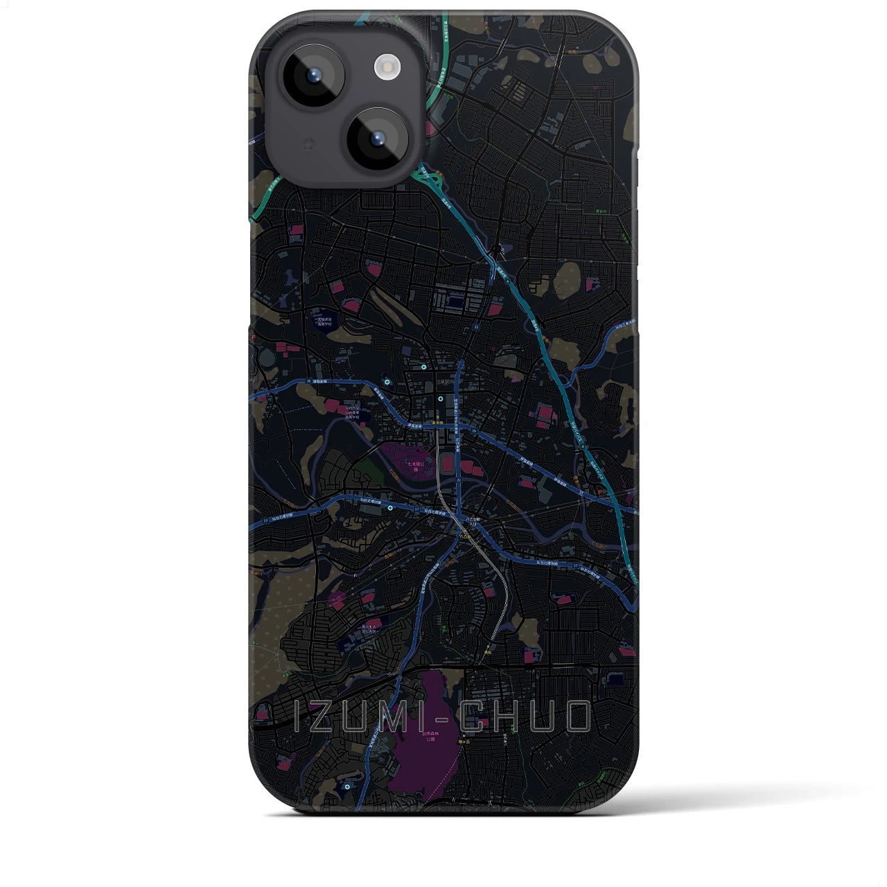 【泉中央(宮城県)】地図柄iPhoneケース(バックカバータイプ)