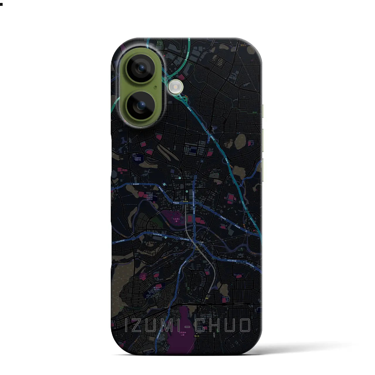 【泉中央(宮城県)】地図柄iPhoneケース(バックカバータイプ)