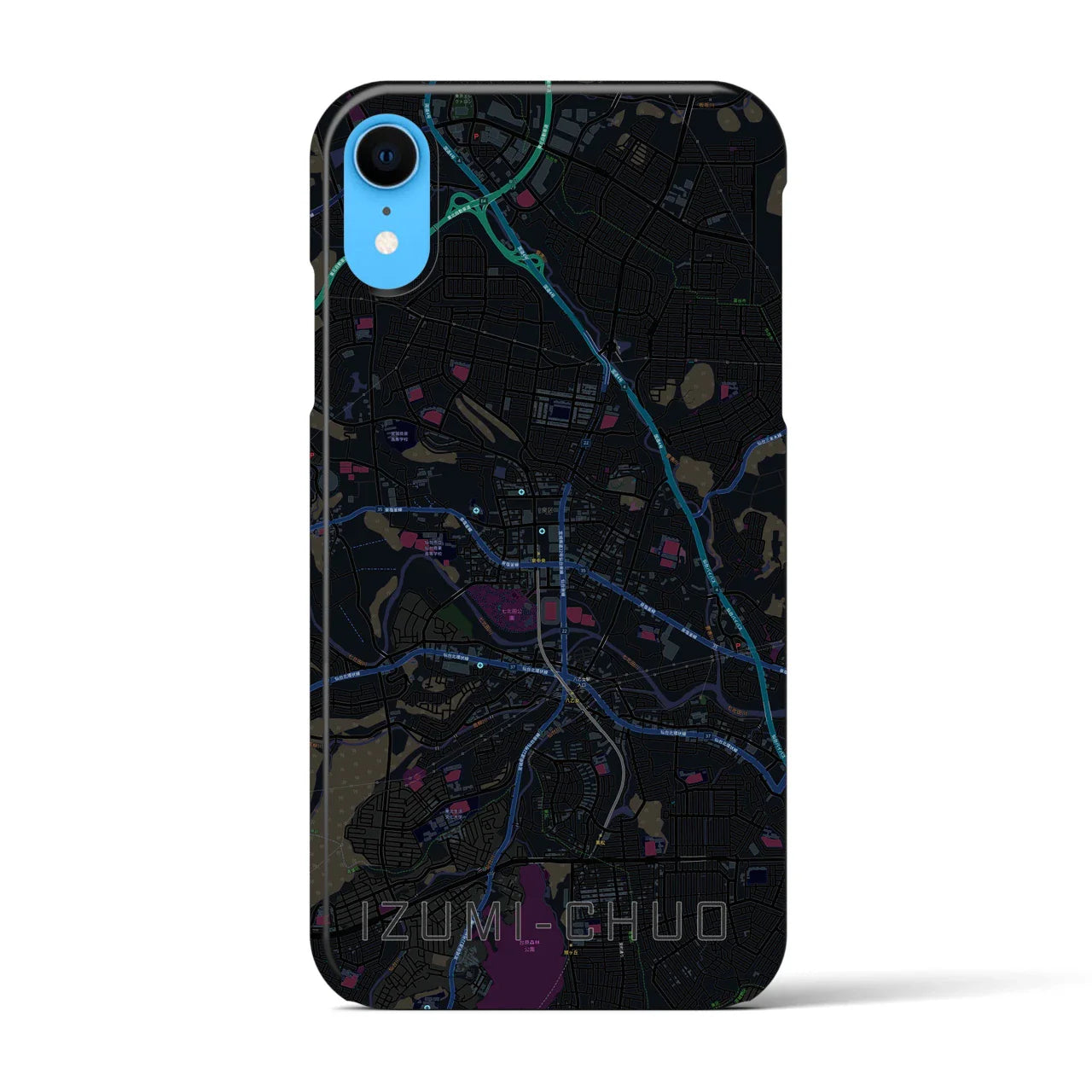 【泉中央(宮城県)】地図柄iPhoneケース(バックカバータイプ)