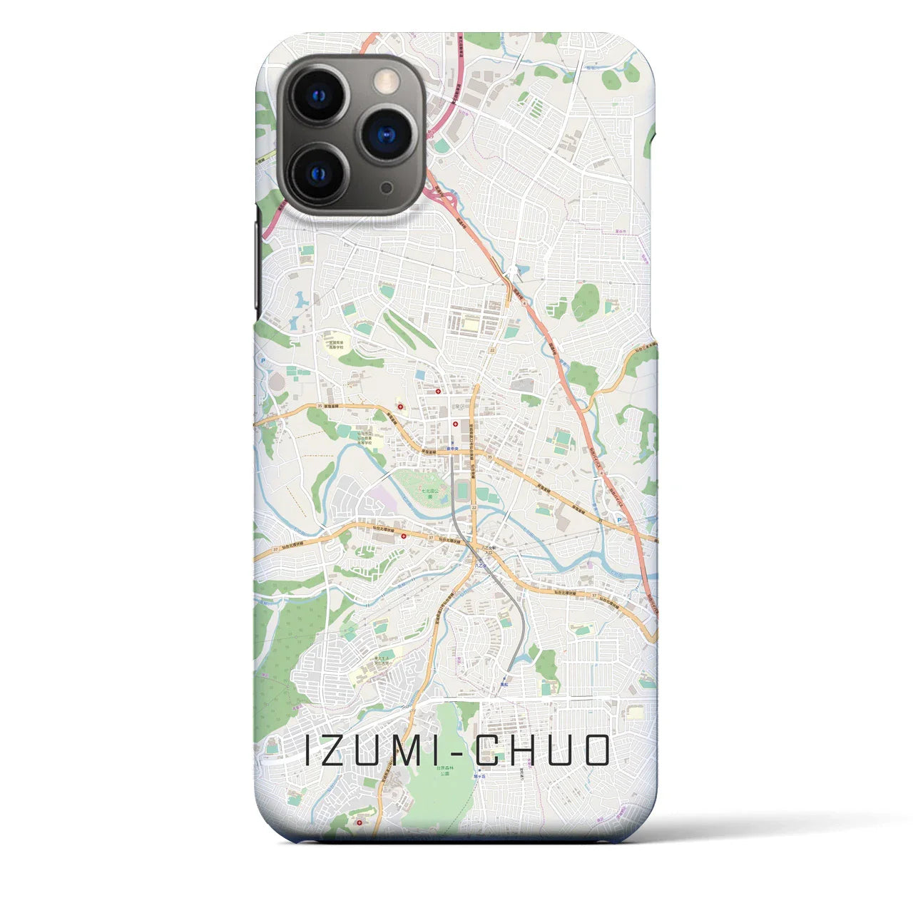 【泉中央(宮城県)】地図柄iPhoneケース(バックカバータイプ)