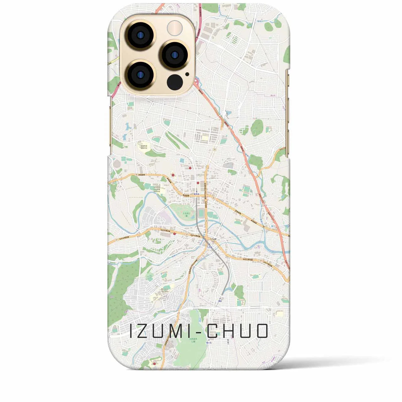 【泉中央(宮城県)】地図柄iPhoneケース(バックカバータイプ)