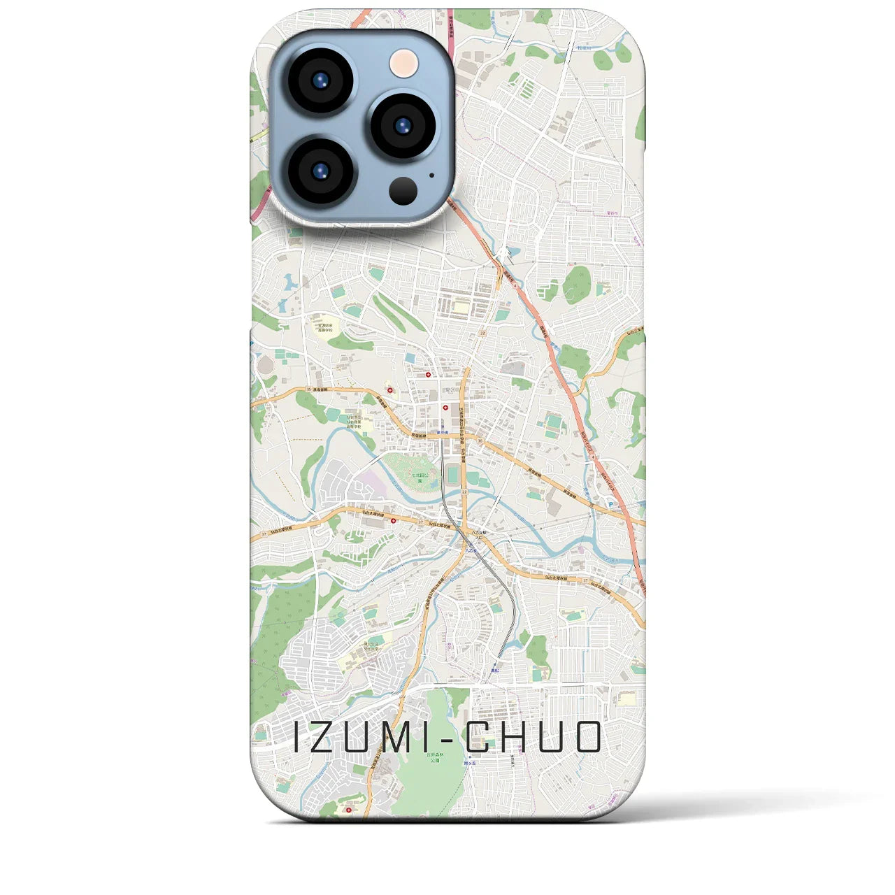 【泉中央(宮城県)】地図柄iPhoneケース(バックカバータイプ)