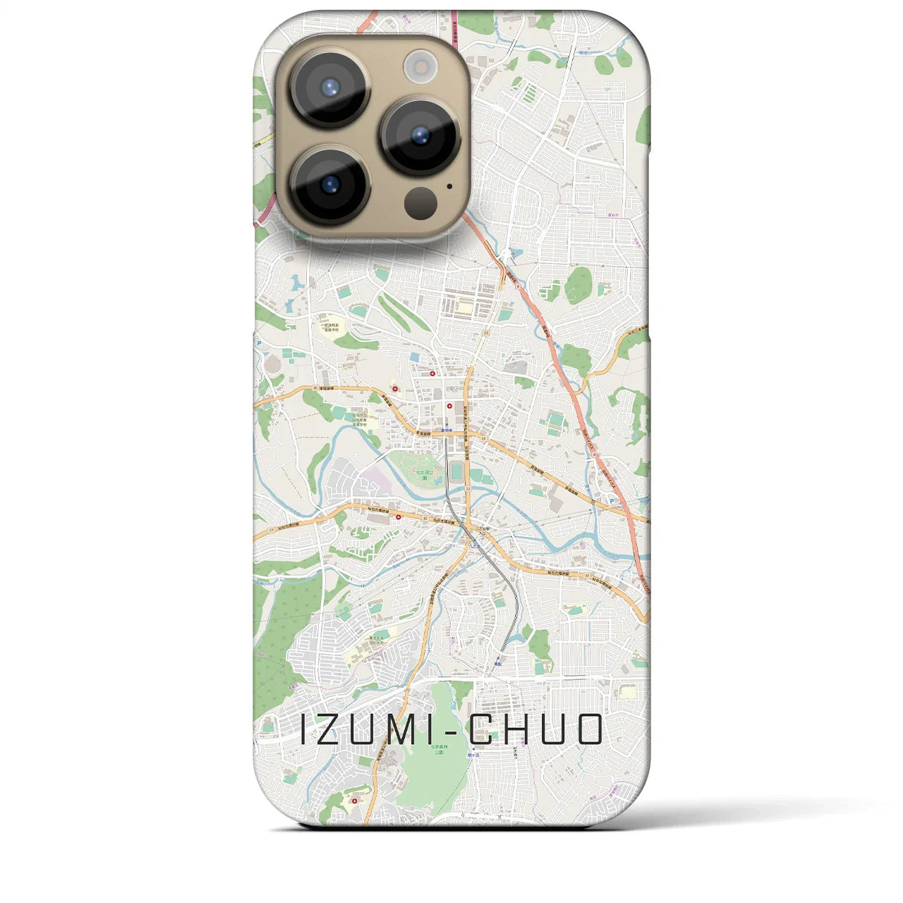 【泉中央(宮城県)】地図柄iPhoneケース(バックカバータイプ)
