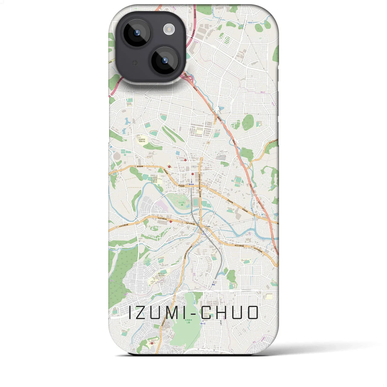 【泉中央(宮城県)】地図柄iPhoneケース(バックカバータイプ)