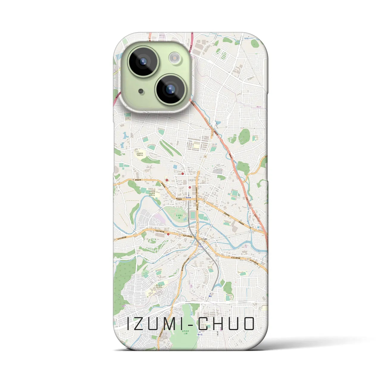 【泉中央(宮城県)】地図柄iPhoneケース(バックカバータイプ)