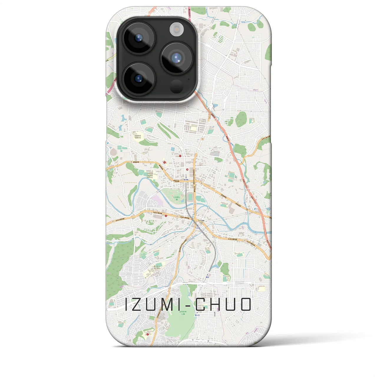 【泉中央(宮城県)】地図柄iPhoneケース(バックカバータイプ)
