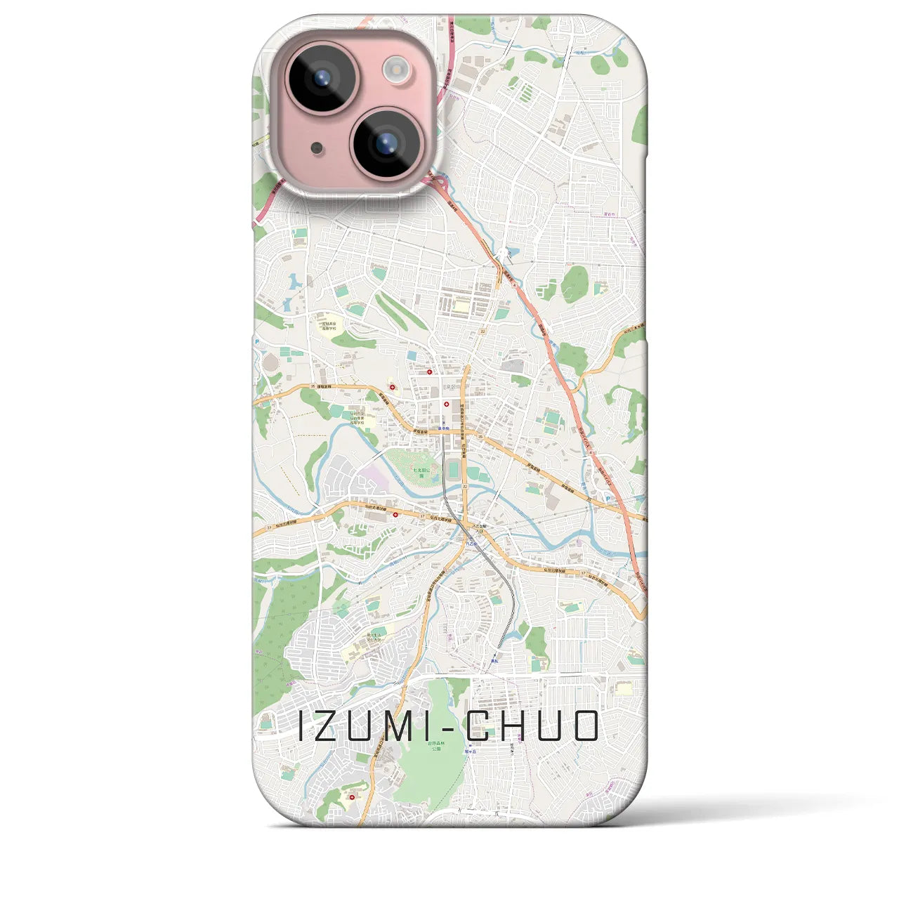 【泉中央(宮城県)】地図柄iPhoneケース(バックカバータイプ)