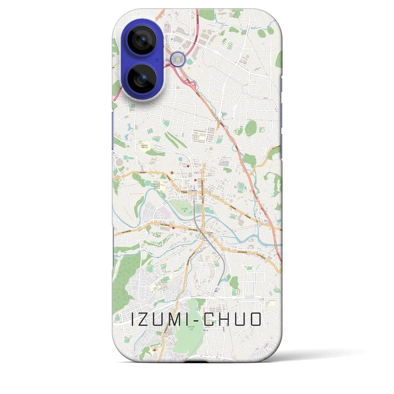 【泉中央(宮城県)】地図柄iPhoneケース(バックカバータイプ)ナチュラル・iPhone 16 Pro Max 用