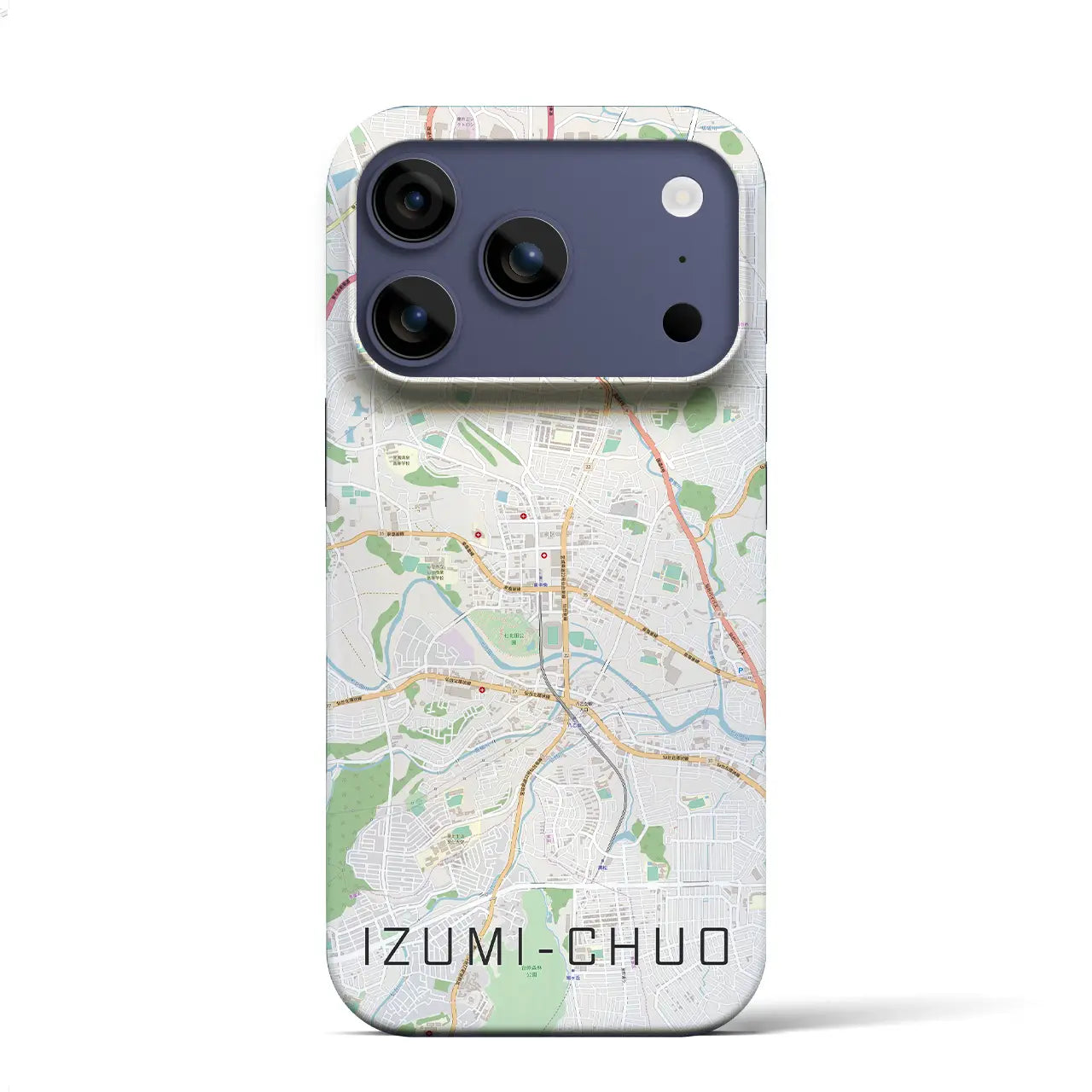 【泉中央(宮城県)】地図柄iPhoneケース(バックカバータイプ)