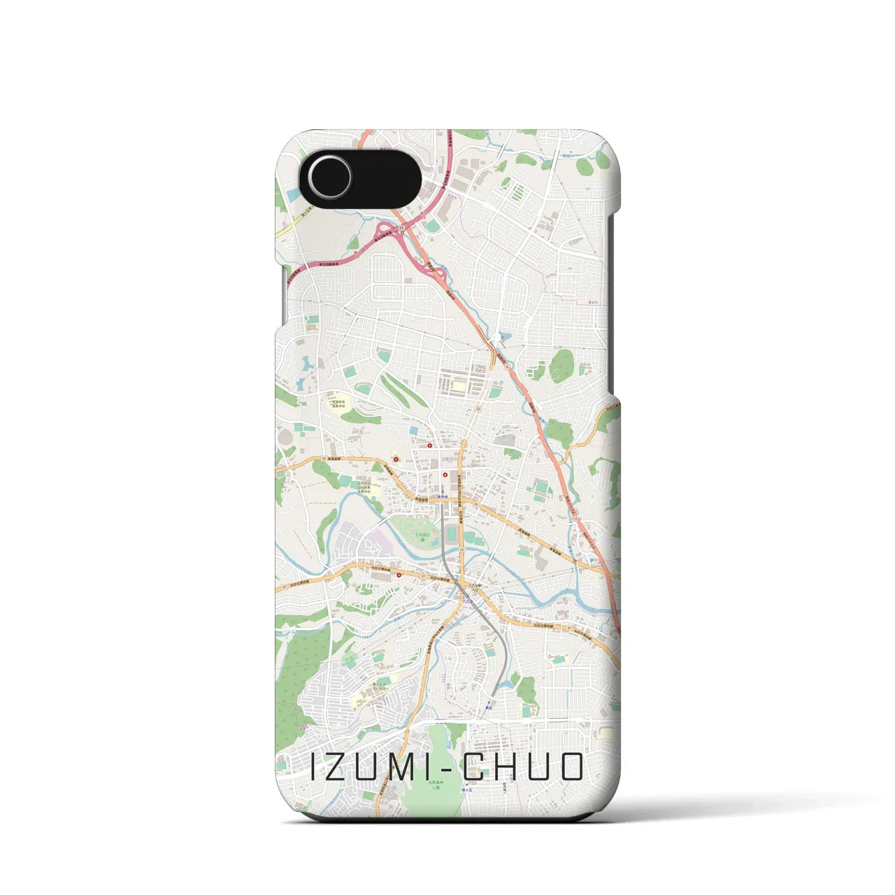 【泉中央(宮城県)】地図柄iPhoneケース(バックカバータイプ)