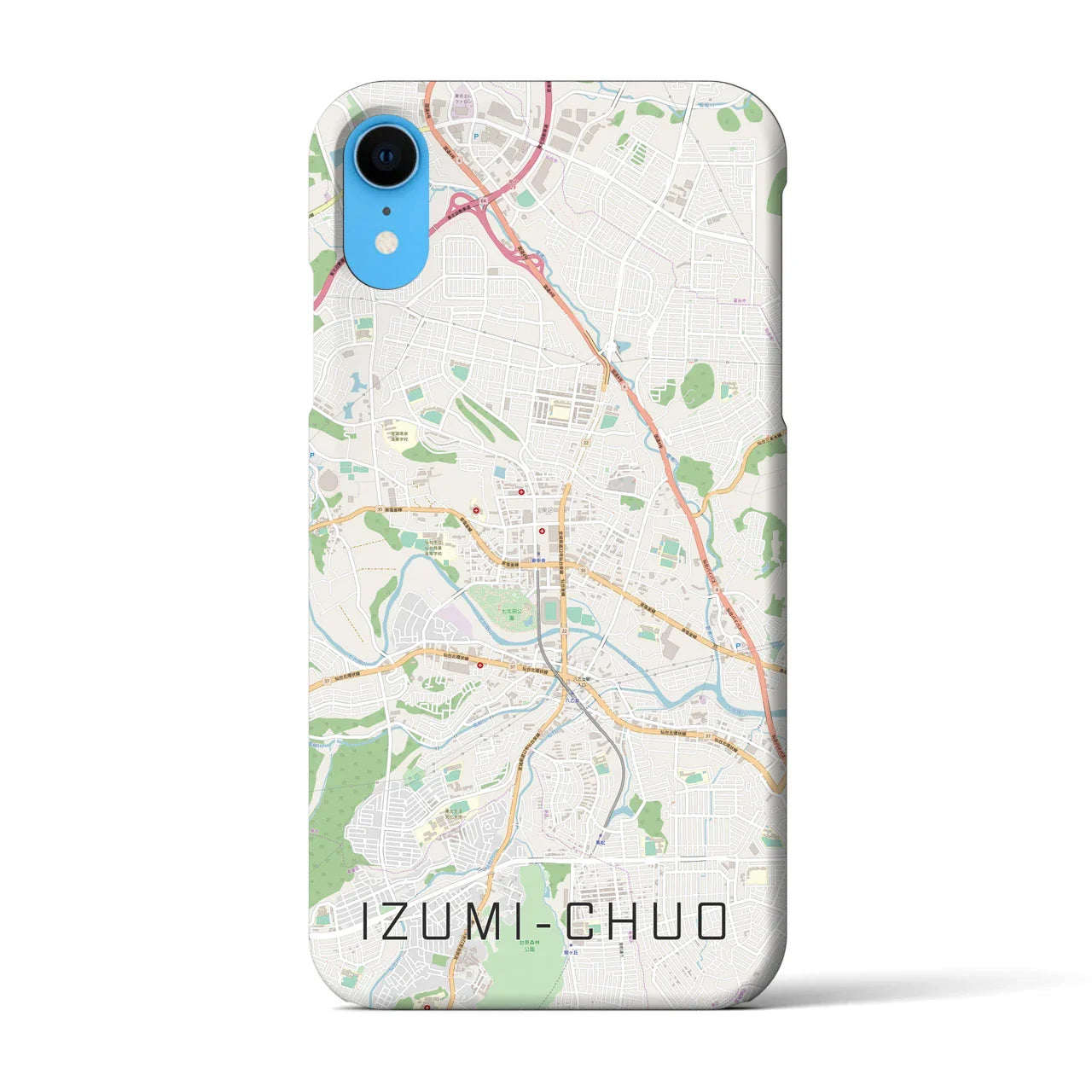 【泉中央(宮城県)】地図柄iPhoneケース(バックカバータイプ)