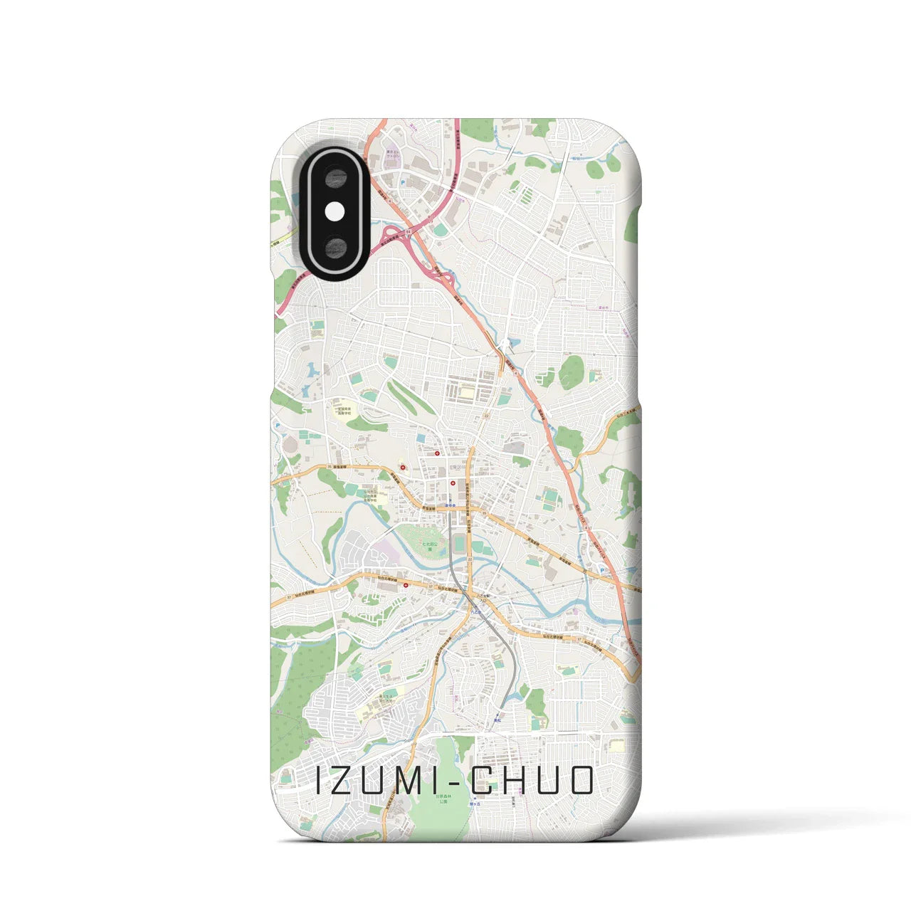 【泉中央(宮城県)】地図柄iPhoneケース(バックカバータイプ)