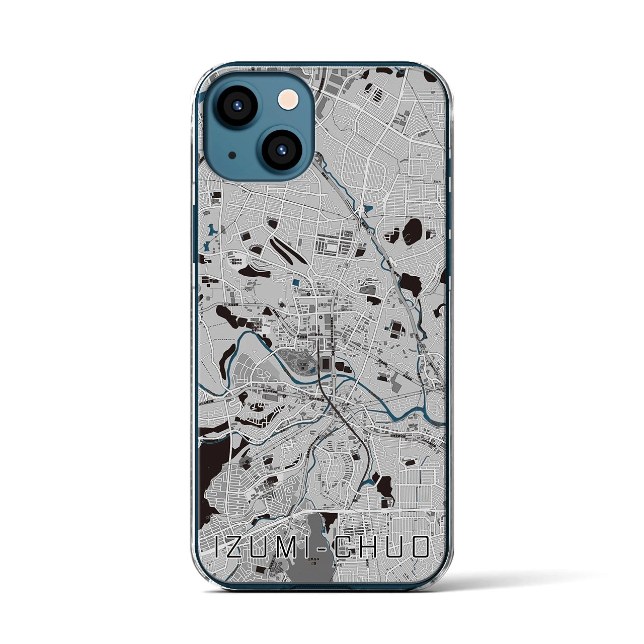 【泉中央(宮城県)】地図柄iPhoneケース(クリアタイプ)