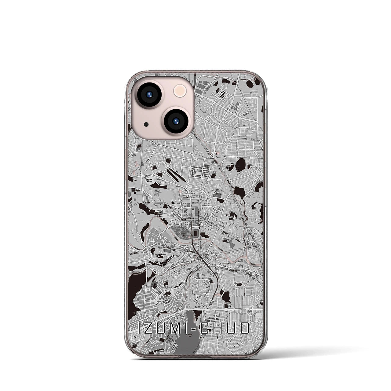 【泉中央(宮城県)】地図柄iPhoneケース(クリアタイプ)