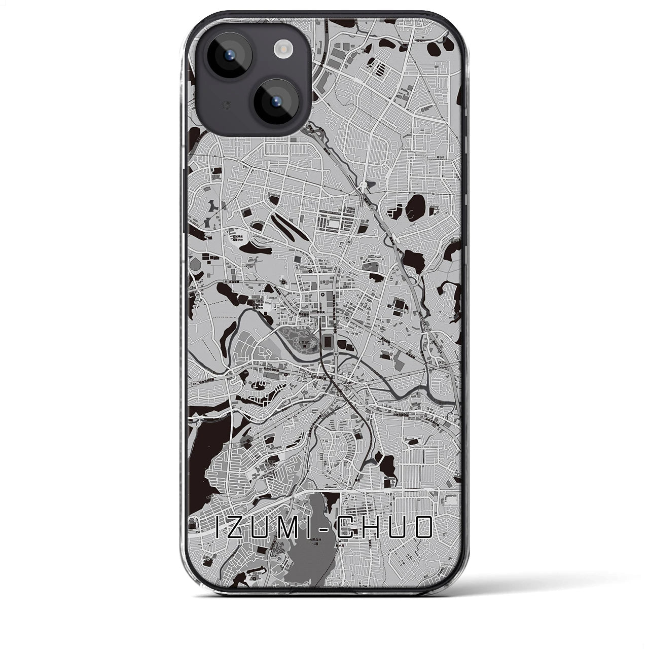 【泉中央(宮城県)】地図柄iPhoneケース(クリアタイプ)