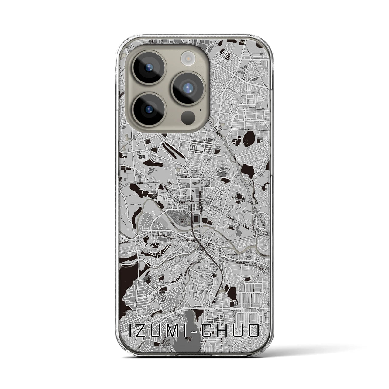 【泉中央(宮城県)】地図柄iPhoneケース(クリアタイプ)