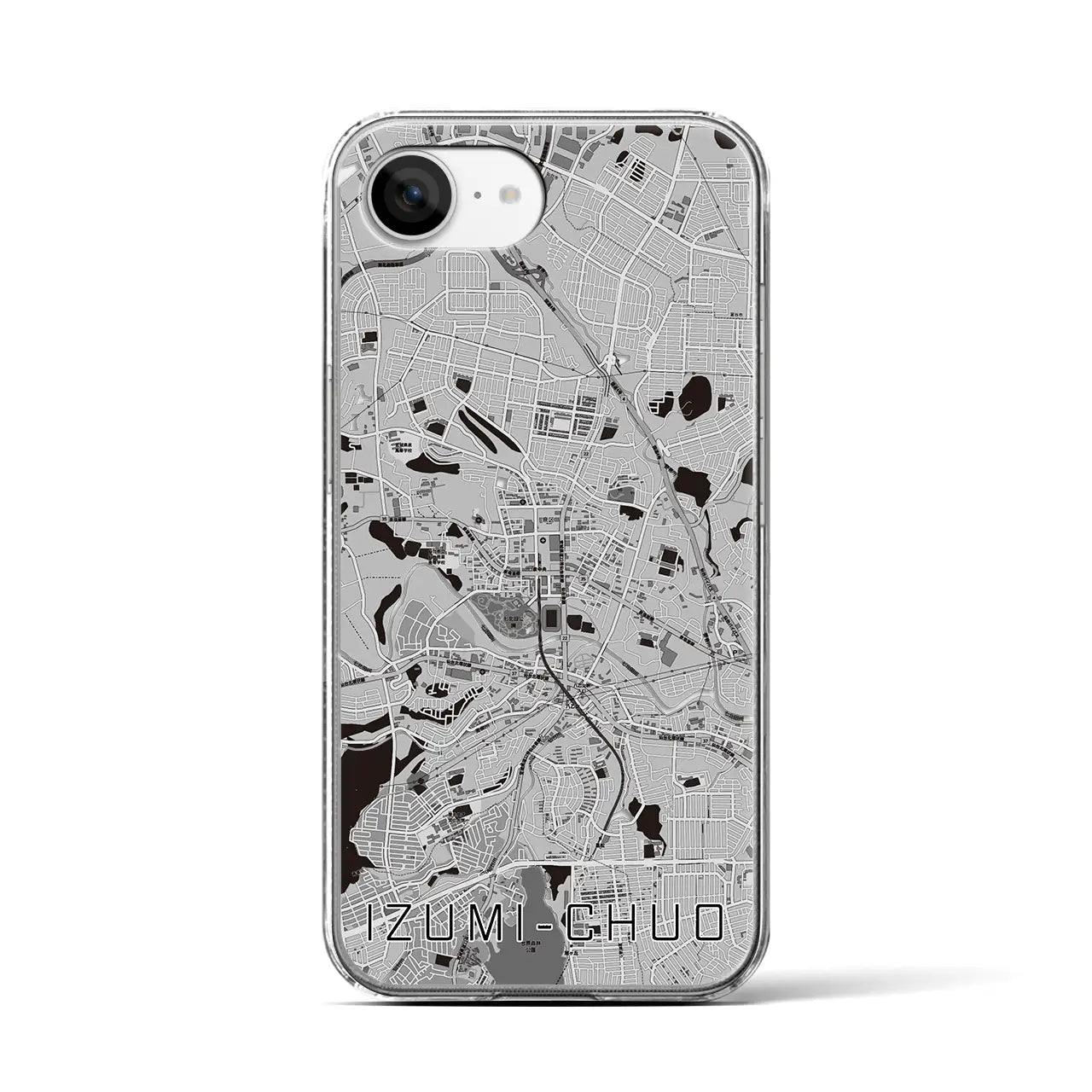 【泉中央(宮城県)】地図柄iPhoneケース(クリアタイプ)