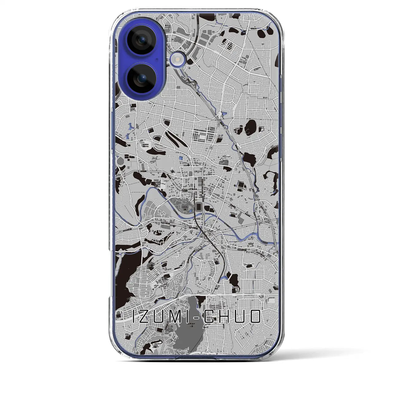 【泉中央(宮城県)】地図柄iPhoneケース(クリアタイプ)