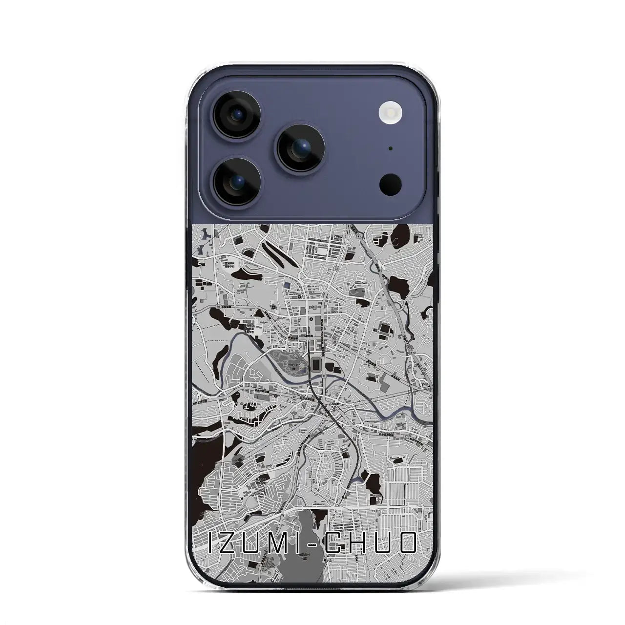 【泉中央(宮城県)】地図柄iPhoneケース(クリアタイプ)