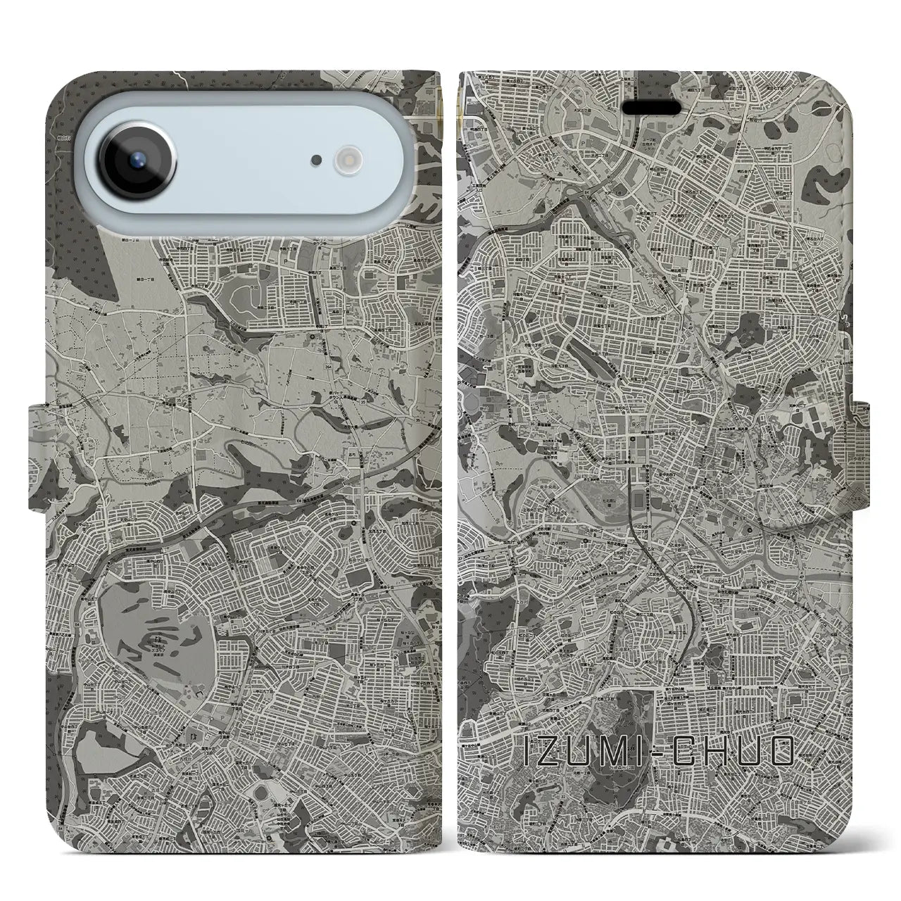 【泉中央(宮城県)】地図柄iPhoneケース(手帳タイプ)