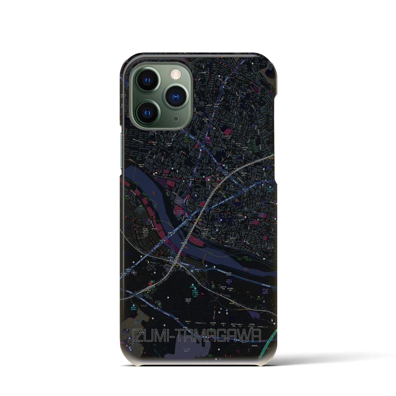【和泉多摩川(東京都)】地図柄iPhoneケース(バックカバータイプ)