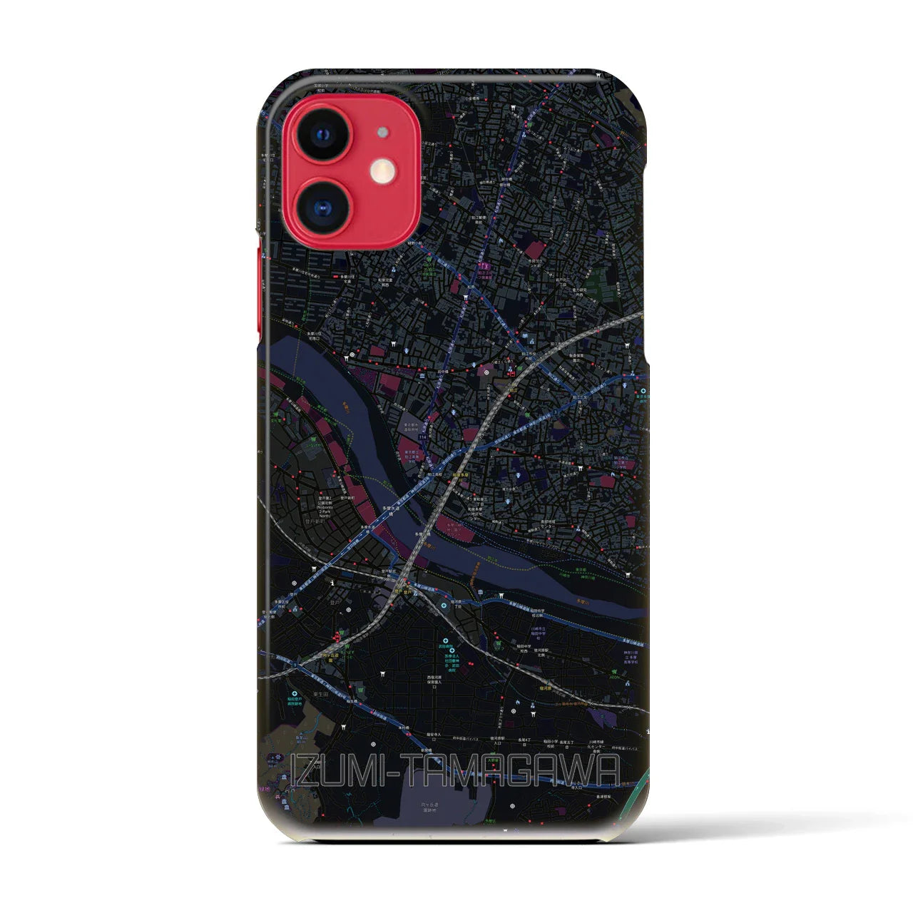 【和泉多摩川(東京都)】地図柄iPhoneケース(バックカバータイプ)