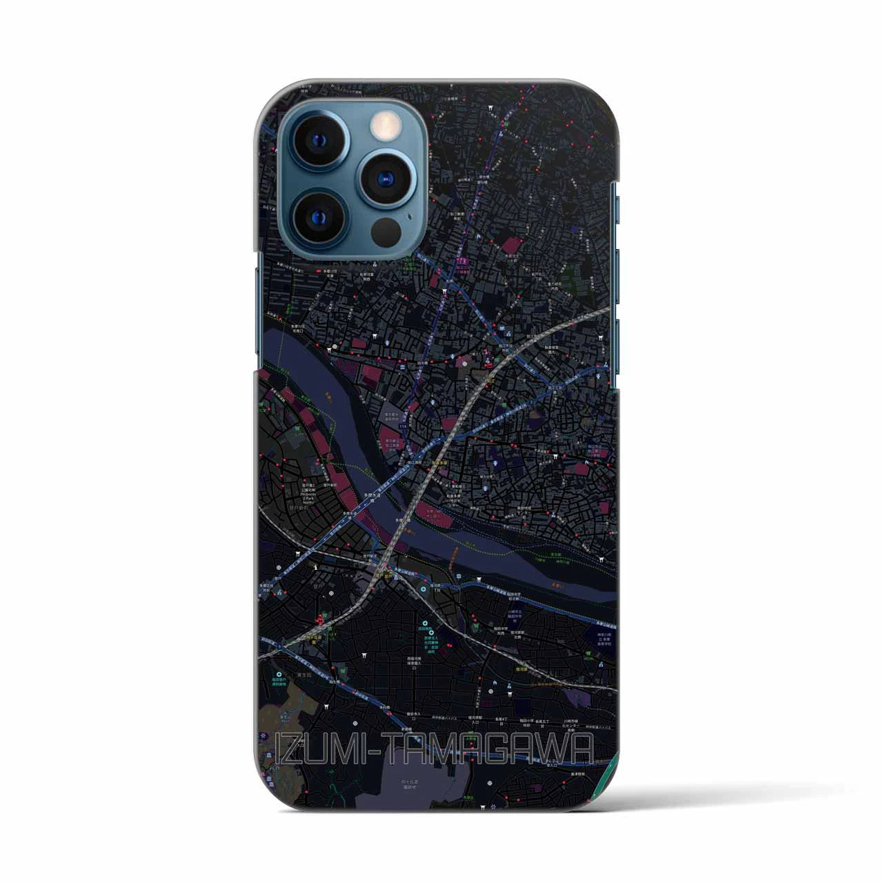 【和泉多摩川(東京都)】地図柄iPhoneケース(バックカバータイプ)