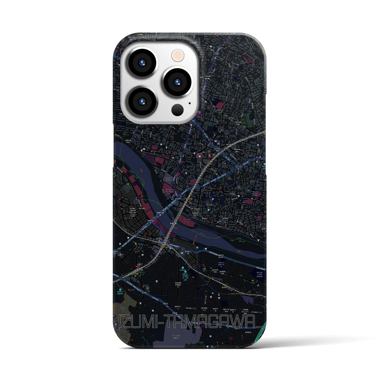 【和泉多摩川(東京都)】地図柄iPhoneケース(バックカバータイプ)