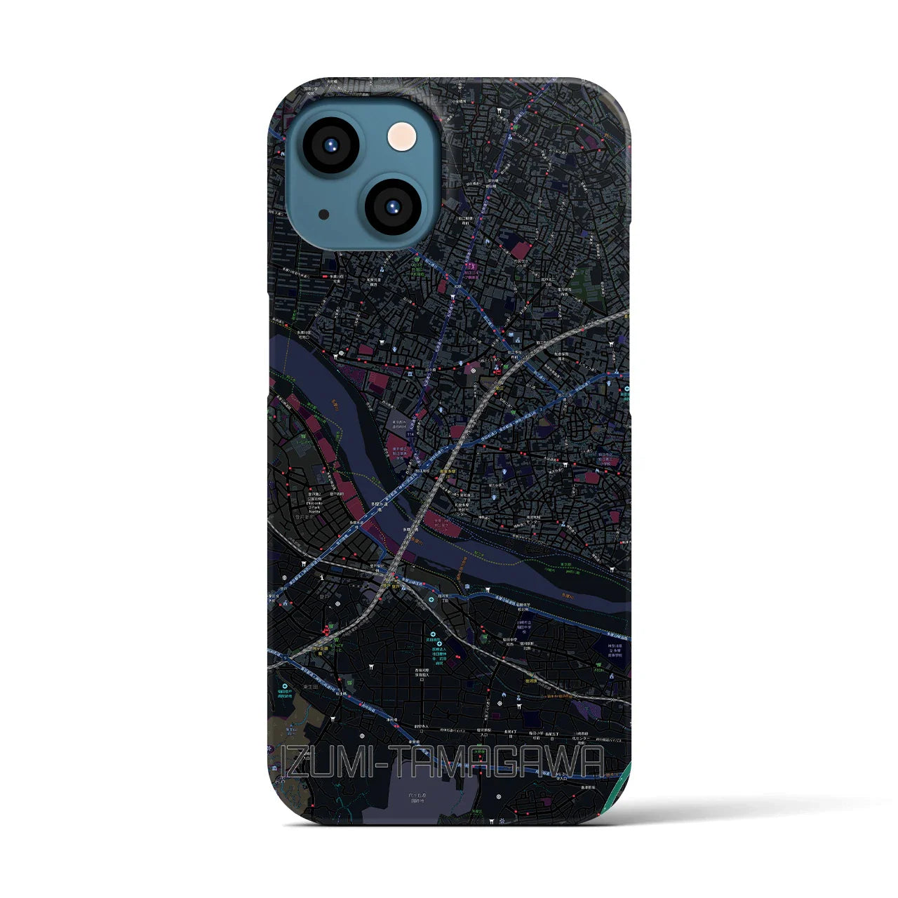【和泉多摩川(東京都)】地図柄iPhoneケース(バックカバータイプ)