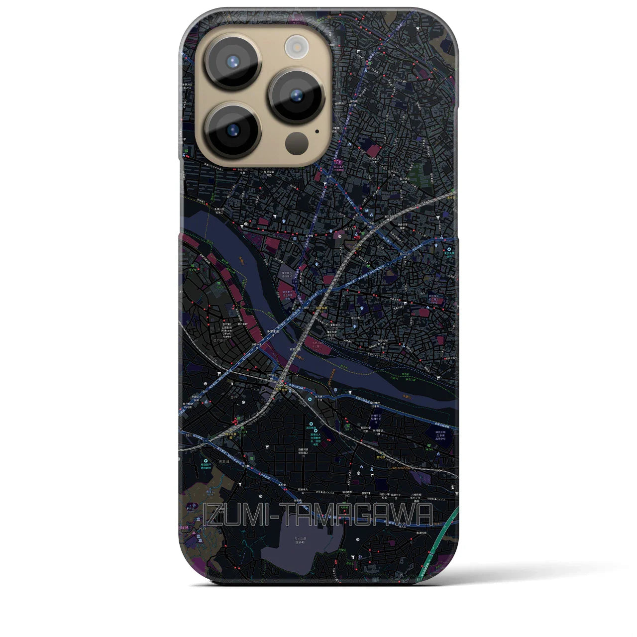 【和泉多摩川(東京都)】地図柄iPhoneケース(バックカバータイプ)