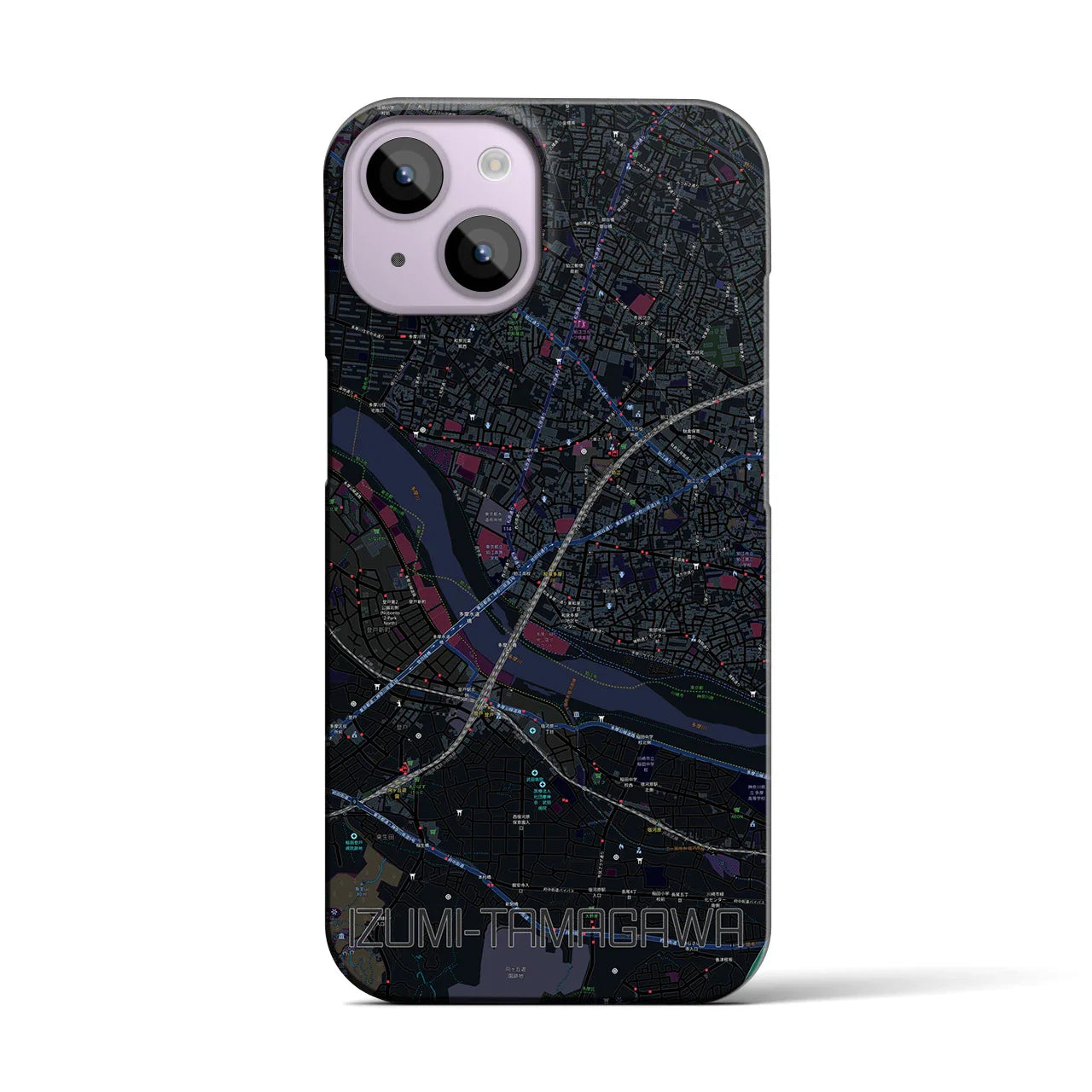 【和泉多摩川(東京都)】地図柄iPhoneケース(バックカバータイプ)