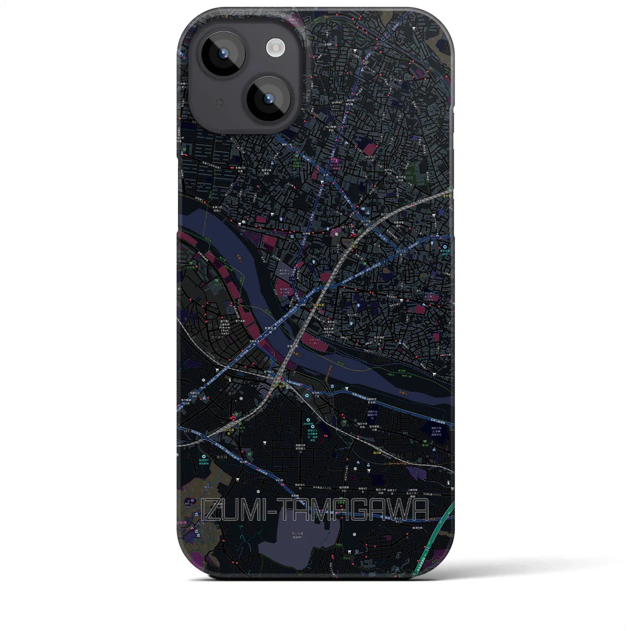 【和泉多摩川(東京都)】地図柄iPhoneケース(バックカバータイプ)