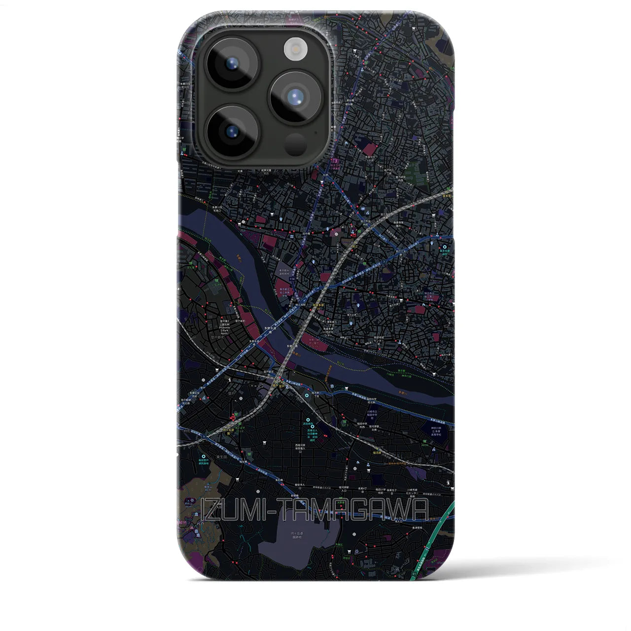 【和泉多摩川(東京都)】地図柄iPhoneケース(バックカバータイプ)