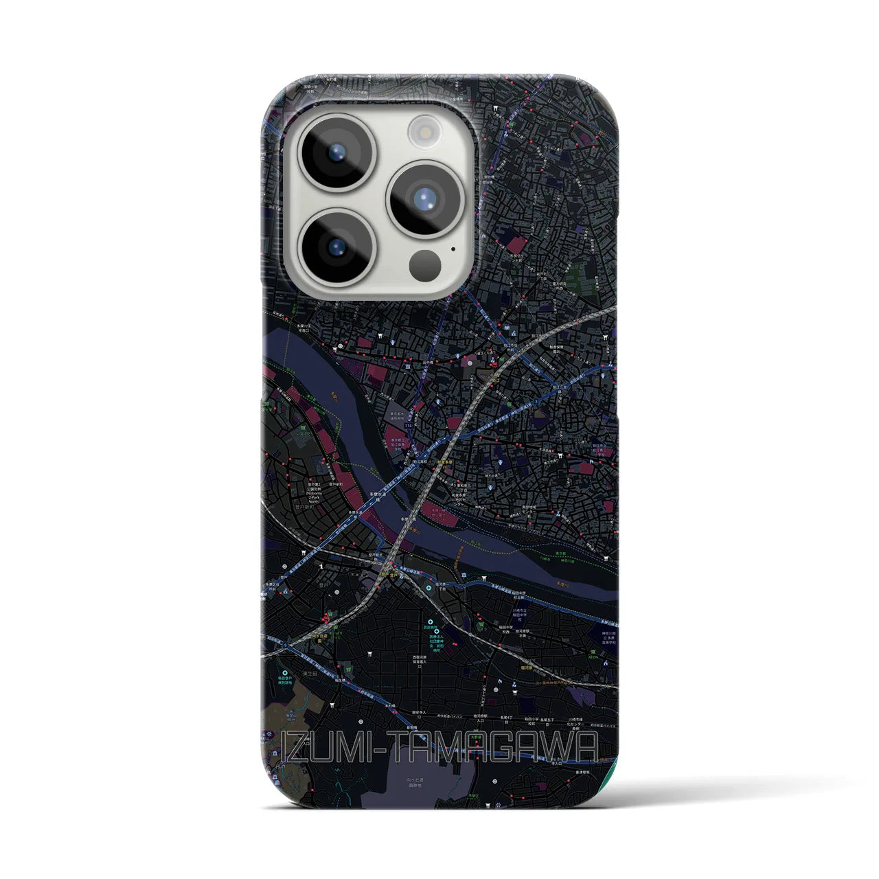 【和泉多摩川(東京都)】地図柄iPhoneケース(バックカバータイプ)