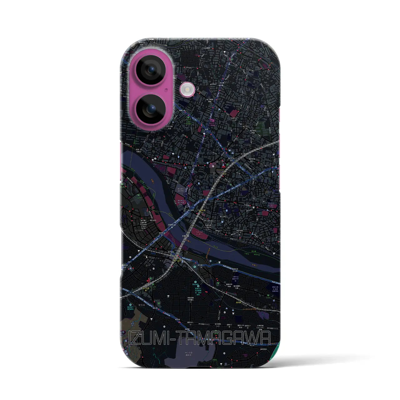 【和泉多摩川(東京都)】地図柄iPhoneケース(バックカバータイプ)