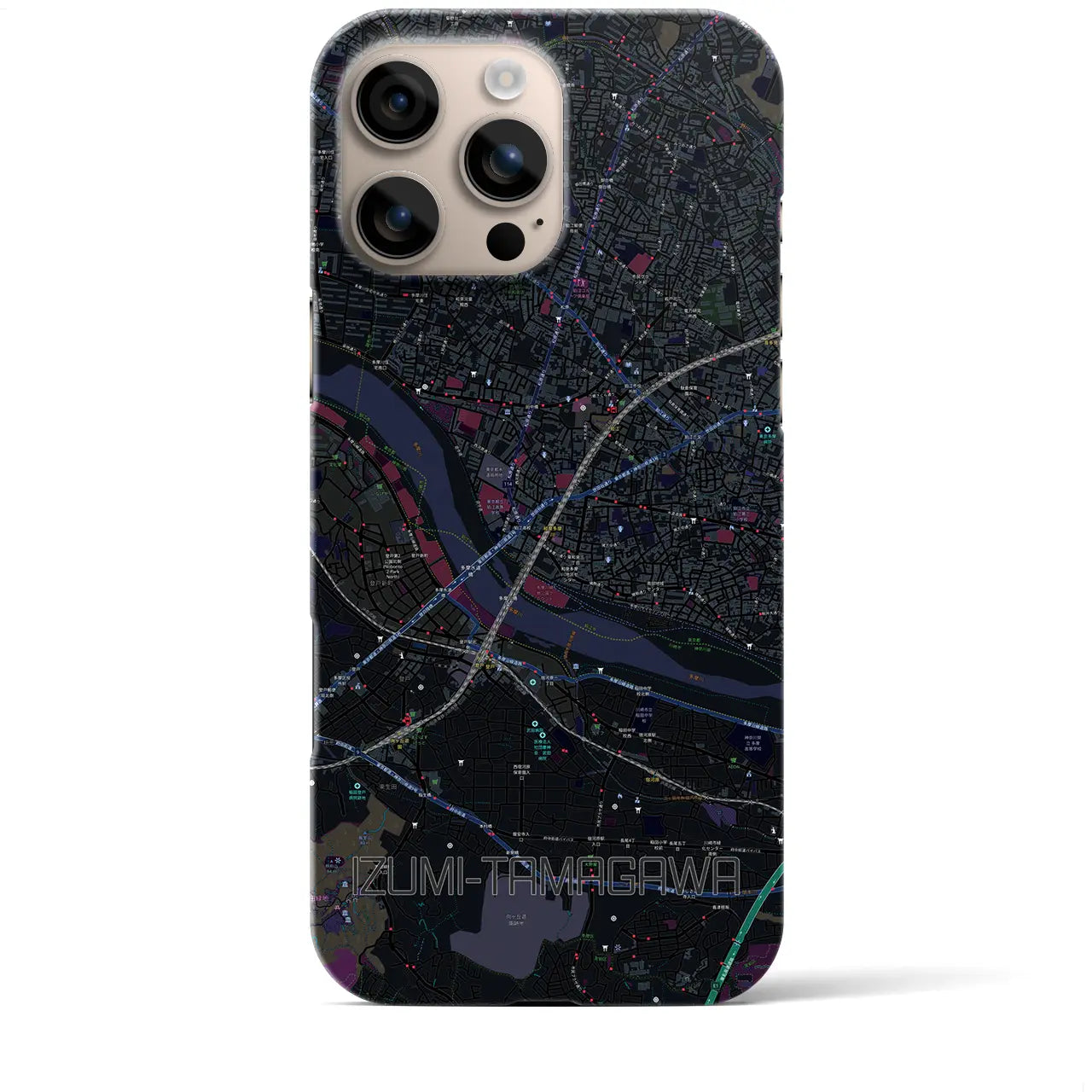【和泉多摩川(東京都)】地図柄iPhoneケース(バックカバータイプ)