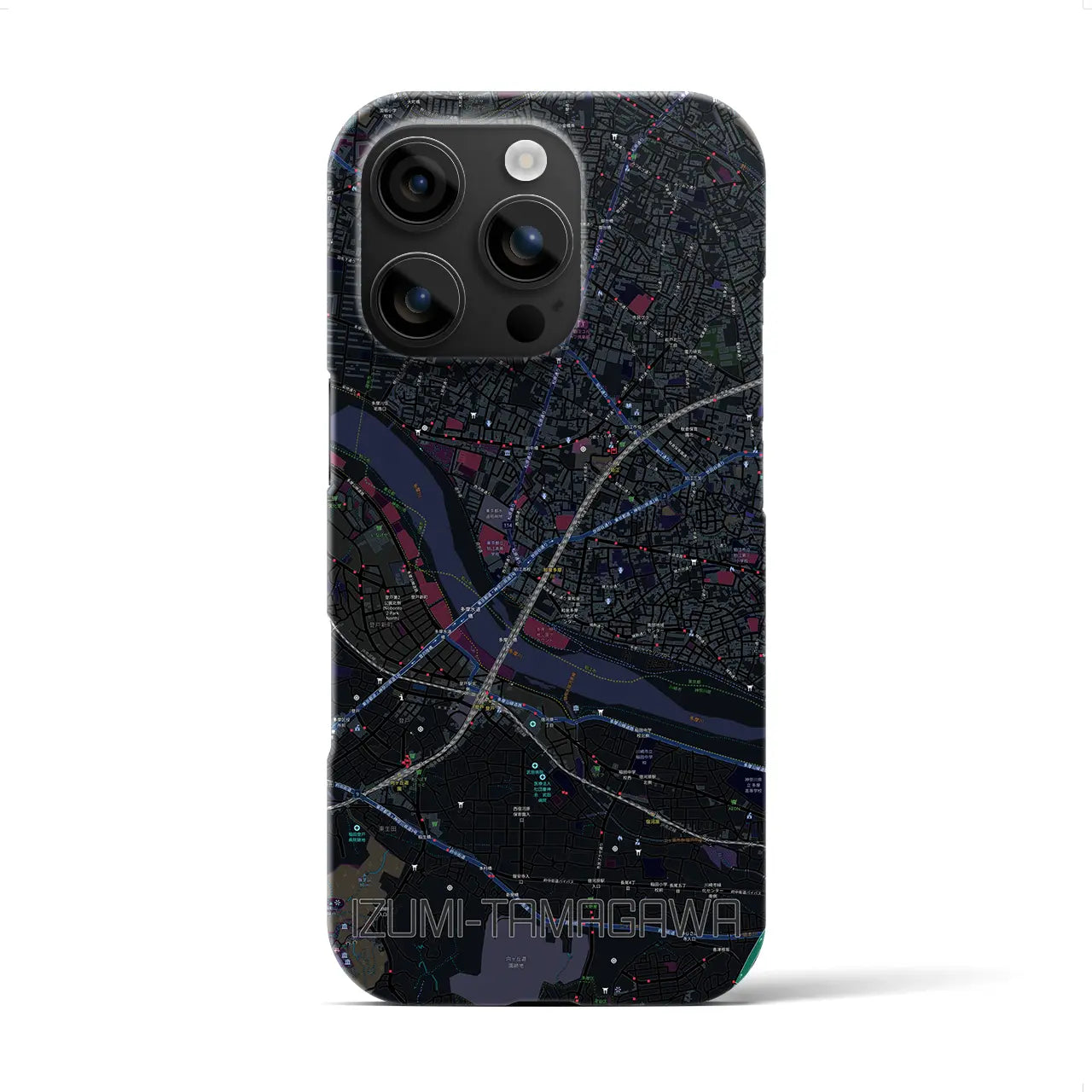 【和泉多摩川(東京都)】地図柄iPhoneケース(バックカバータイプ)