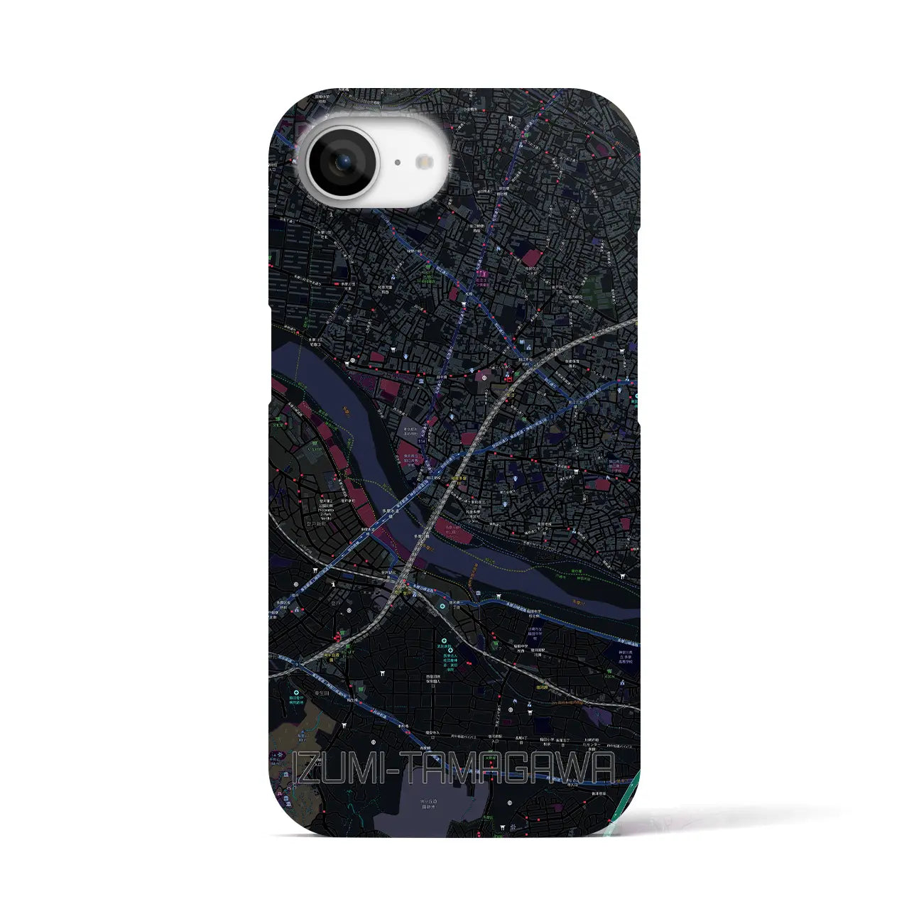 【和泉多摩川(東京都)】地図柄iPhoneケース(バックカバータイプ)