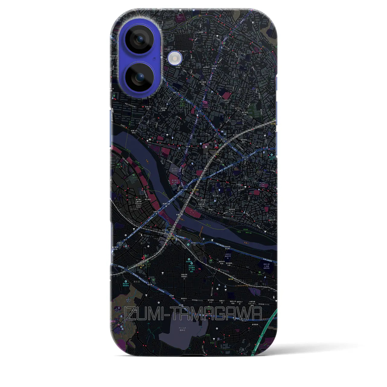 【和泉多摩川(東京都)】地図柄iPhoneケース(バックカバータイプ)