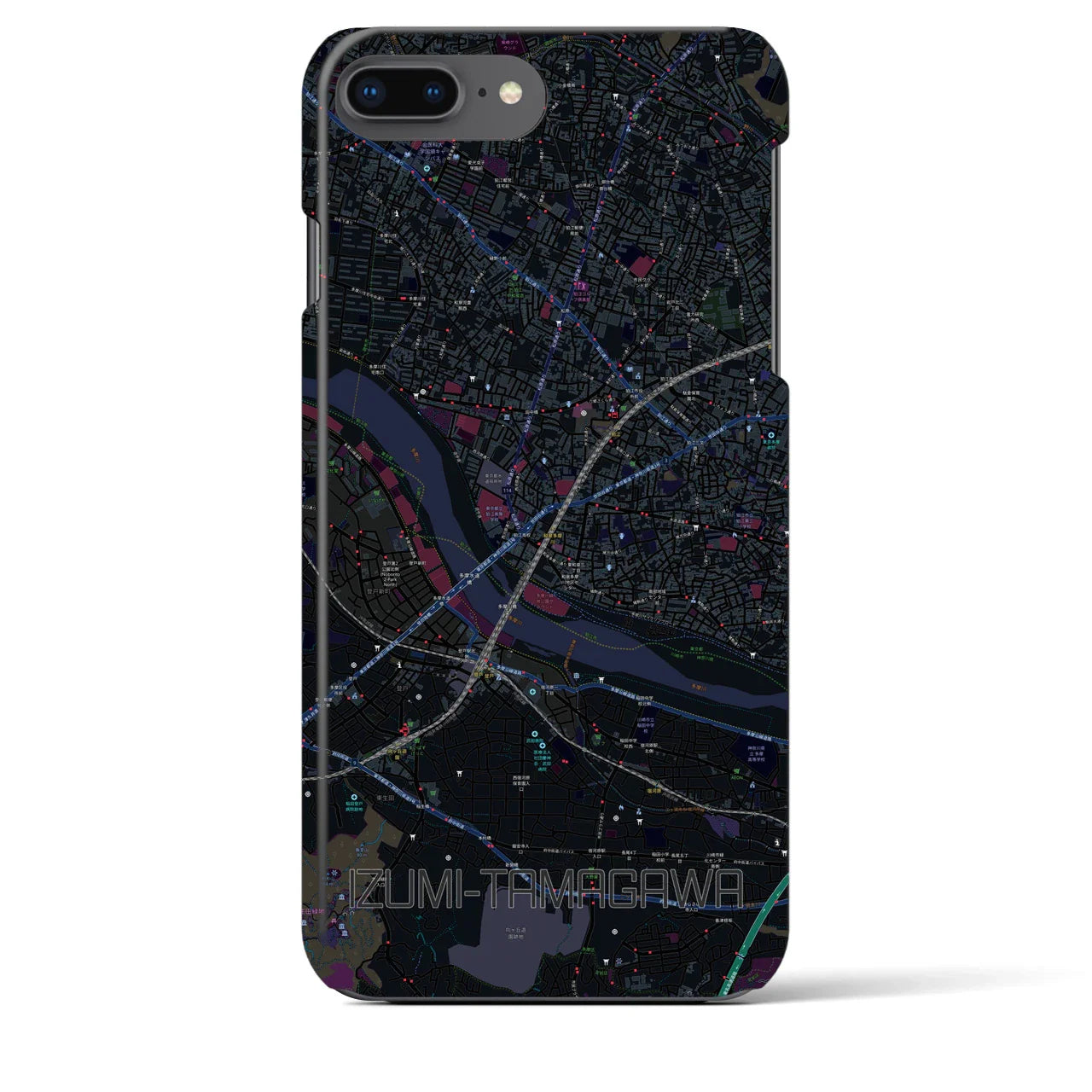 【和泉多摩川(東京都)】地図柄iPhoneケース(バックカバータイプ)