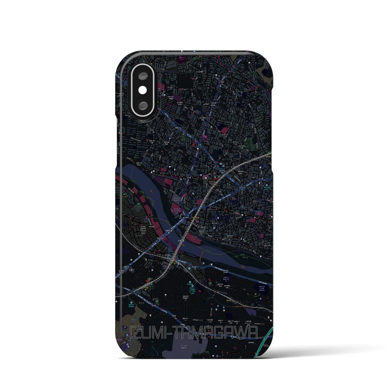 【和泉多摩川(東京都)】地図柄iPhoneケース(バックカバータイプ)
