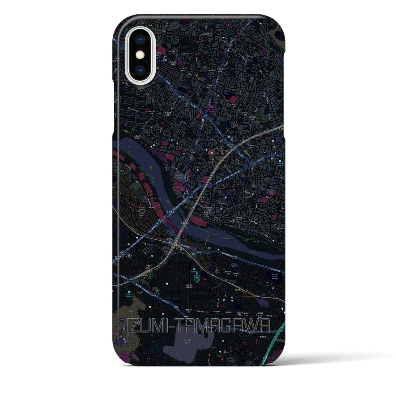【和泉多摩川(東京都)】地図柄iPhoneケース(バックカバータイプ)